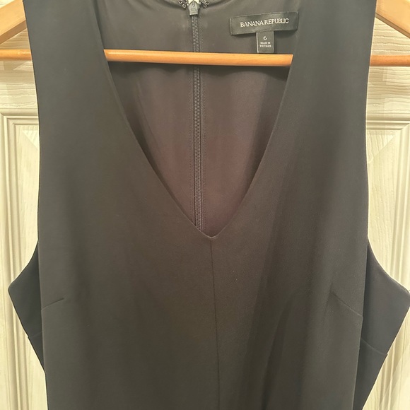 BANANA REPUBLIC Sz 6 Womens Black Belted Sleeveless Wide-Leg Jumpsuit NWT - Picture 4 of 5